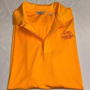 Mens BERMUDA‎ SANDS XP POLY GOLF SHIRT--Large Canaan Valley Orange Wick Away